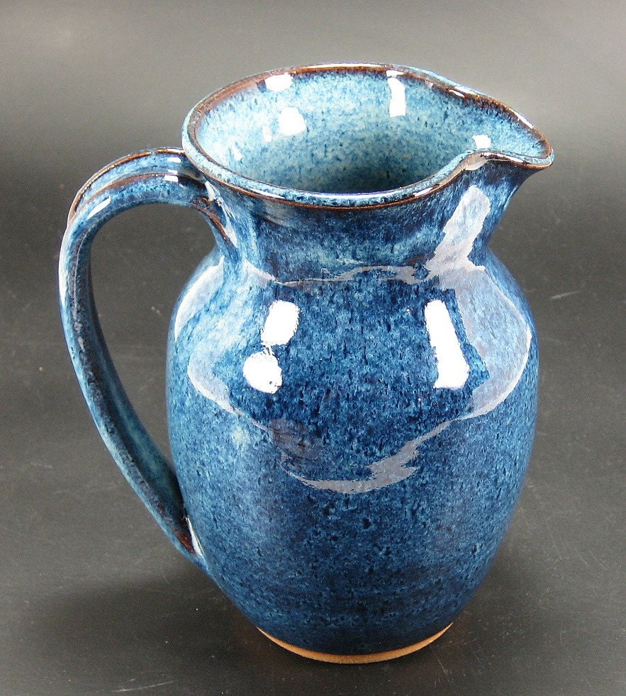 Medium Pitcher Hand Thrown Stoneware Pottery 4