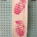 Kitchen Towel - Grenades -  Pink - Screen Printed Hand Towel -  Indie Housewares - House Warming