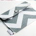 20% OFF Mini Wallet Snap Pouch - Gray & White Chevron Zig Zag