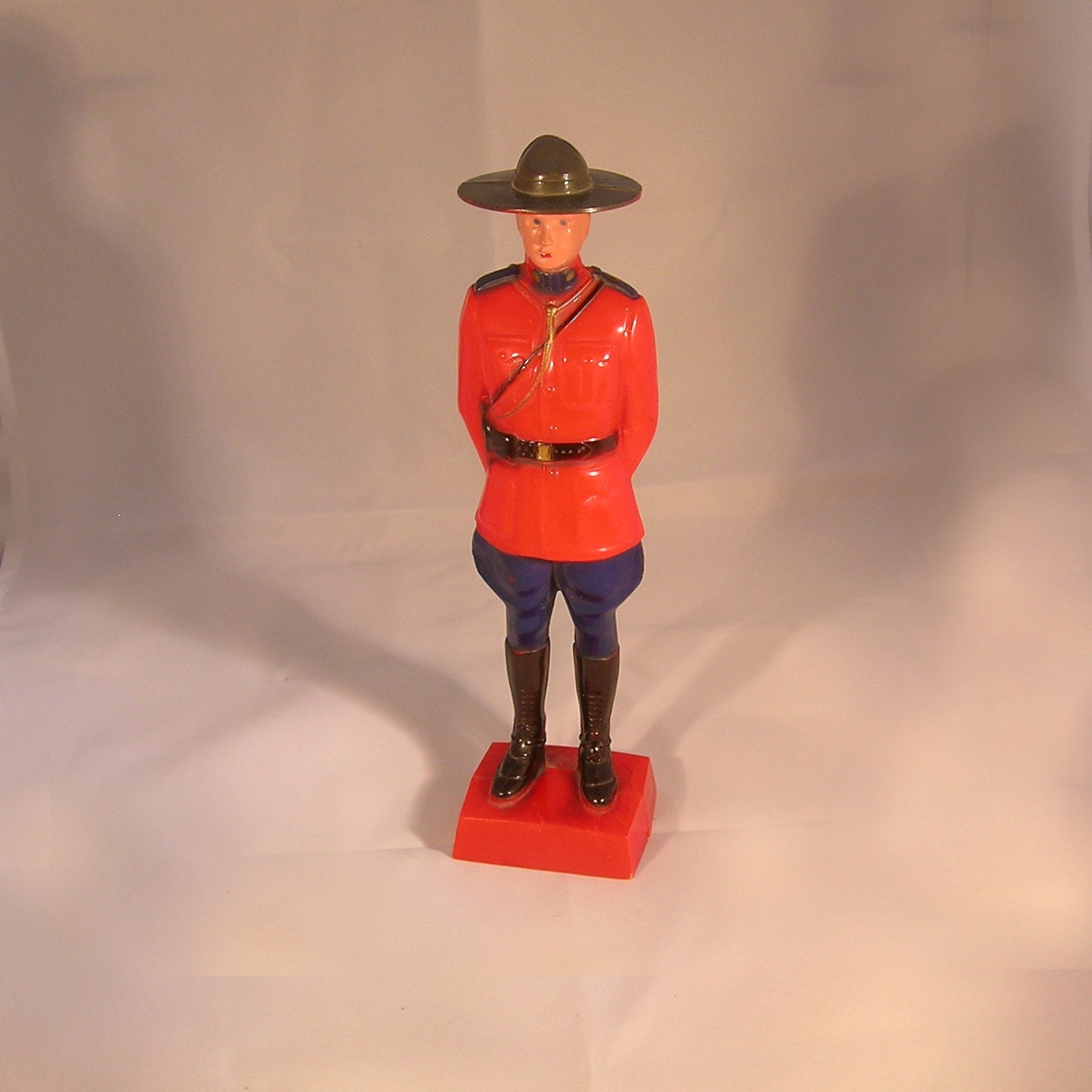 Vintage Plastic Canadian Mountie Statue