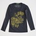Doe in a Forest Organic T-Shirt, Long Sleeved Gray Size L
