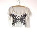 SALE Hand Screen Printed Crop Top with Geo Design by Maryink