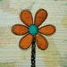 PRICE SLASH Scribble Flower Art Quilt