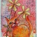 Orange Kitty Mini Art Quilt