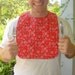 Grownup Bib for Messy Folks in a red bandana print