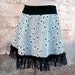 Seeing Spots XL vintage fabric skirt - Black & White circles dots - ruffle clothing - 1960s Mod OP fabric OOAK skirt