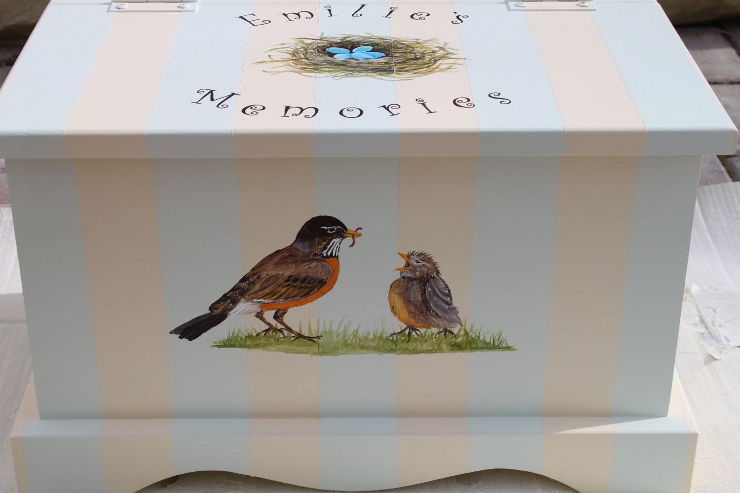 Baby Keepsake Box Baby Keepsake Chest Bird nest baby memory