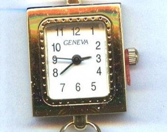 Geneva Gorgeous Gold Square Watch Face 1 pc