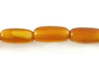 Golden Amber Horn Rice Beads 8x4mm 24pcs