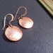 Hammered Copper Disc Earrings (Small)
