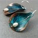 copper cala lily earrings