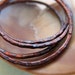 Indigo Washed Chestnut Links - 27mm Patina Copper Findings