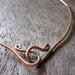 Antiqued Copper Neck Cuff with Front Hook - WRE00110