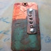 Peace - Patina Copper Dog Tag Pendant