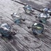 LAST ONES...Large Knitting Stitch Markers Blue Luster Set of 6 Fits Needles Up To 12mm
