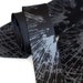 Crash - broken windshield. Silkscreened black microfiber necktie. Choose standard, narrow or skinny.