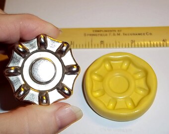 Large Steampunk Design Flexible Push Mold Mould Use Paper Clay Sculpey Fimo Polymer Premo Wax Chocolate Fondant (G144)