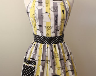 Apron Retro Style Atomic Kitchen CHLOE Full Apron