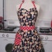 The BELLA Vintage Inspired CUTE Black Japanese Dolls Full Apron