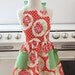 Retro Apron Red Vintage Rose Full Apron for Little Girls