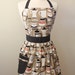 Apron Retro Style French Roast Coffee on Brown CHLOE Full Apron