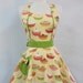 Retro Apron Vintage Style Sweetheart Neckline Yellow Yummy Pies Full Apron MAGGIE