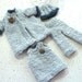Barbie Clothes - Knit Blue/Navy Pant Set with Faux Fur 4 Piece Set Fashion Doll