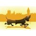 Daschund in London Print