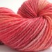 Hand dyed wool, Superwash Bluefaced Leicester Double Knitting light worsted DK bfl yarn, 100grams Perran Yarns, Romance, soft red coral pink