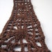 SALE Brown Crochet Hairband, Spiderweb wide cotton headband, tie fastening, chestnut lacy hair accessories