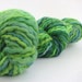 Green chunky wool, 100grams hand-dyed bulky weight merino knitting crochet yarn, Perran Yarns, Abundance, teal, lime, emerald