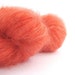 Fingering 4ply kid mohair silk yarn, hand-dyed, Tangerine Tango, knitting crochet wool, Perran Yarns, Orange Sorbet, pumpkin flame carrot