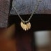 fringe necklace with gold leaves on long chain, bridesmaid gifts floral jewelry