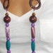 CLEARANCE - GRAPEVINE beaded necklace made with semi-precious stones, wooden beads and sterling silver parts. Chunky Jewelry. Purple.