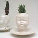 Modern White Baby Head Vase / Planter by Mudpuppy