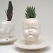 Modern White Baby Head Vase / Planter by Mudpuppy