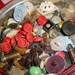 Vintage Tin of Buttons and other things