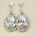 Wedding Jewelry, Bridal Earrings, Cubic Zirconia, STERLING SILVER Bridal Earrings, Wedding Jewelry, Crystal Bridal Jewelry, CLASSIC