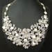 Coin Pearl Bridal Necklace, Statement Wedding Necklace, Vintage Bridal Jewelry, Bib Collar Necklace, Wedding Jewelry