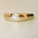 Vintage Engagement Ring, Diamond Solitaire Ring, Vintage 9k Gold Wedding Ring Size US 9