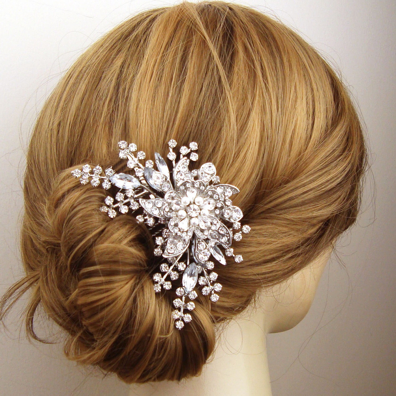 Bridal Hair Comb Vintage Style Wedding Comb Bridal By Luxedeluxe 2276