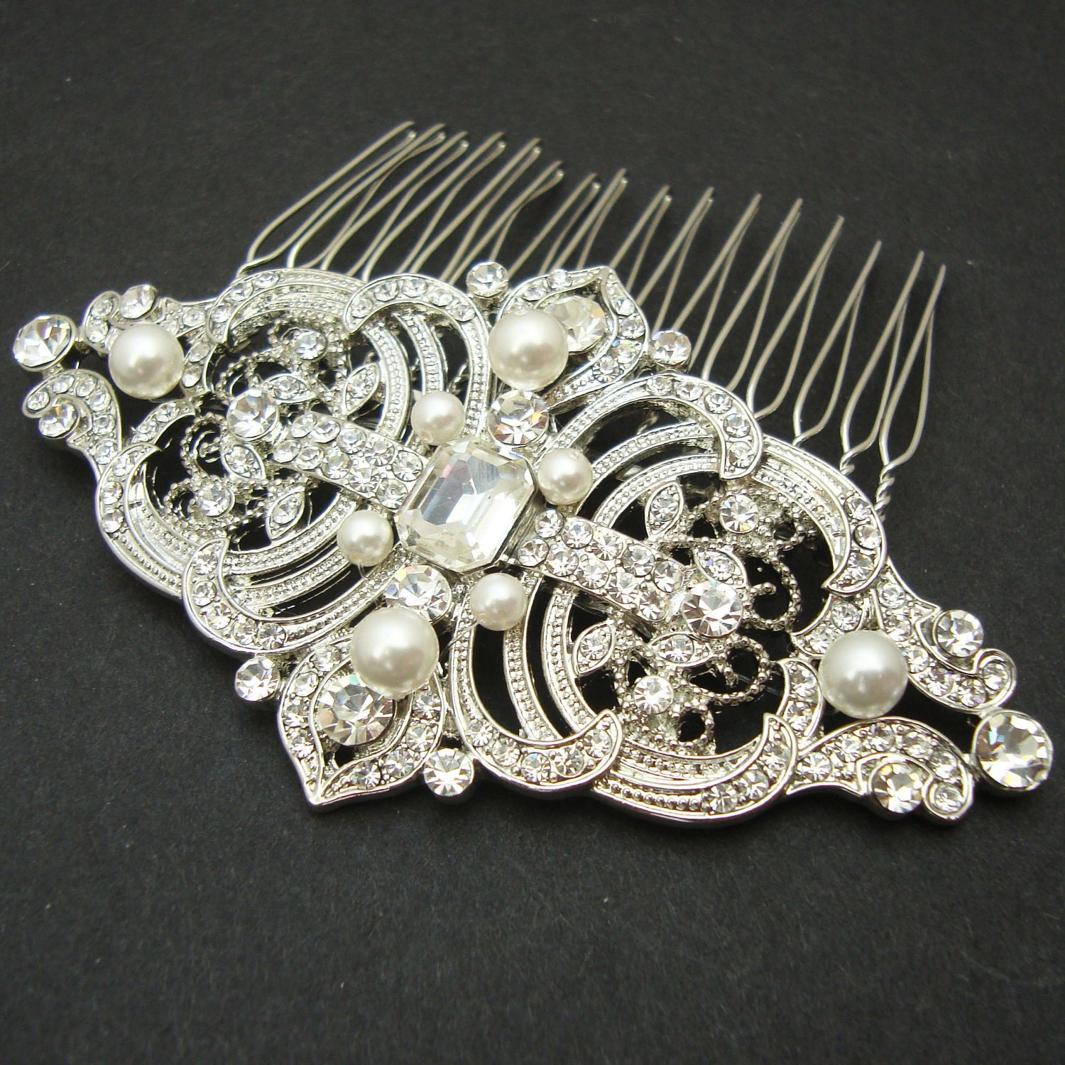 Vintage Inspired Bridal Hair Comb 7