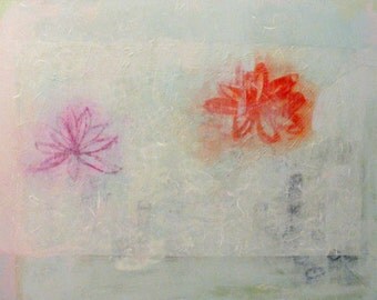 Original Painting Abstract Large Mixed Media Art by Aisyah Ang 30x40 with Cert