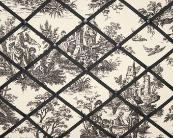 Waverly Black Country Life Toile French Memo Board
