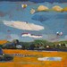 White Cloud, Larger Original Landscape Painting on Paper, Stooshinoff