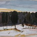 Edge, Original Landscape Collage Painting on Paper, Canada