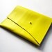 iPad case - Lemon yellow leather
