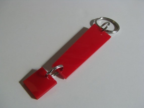 Metal Gear Solid Exclamation Point Red Laser Cut Keychain