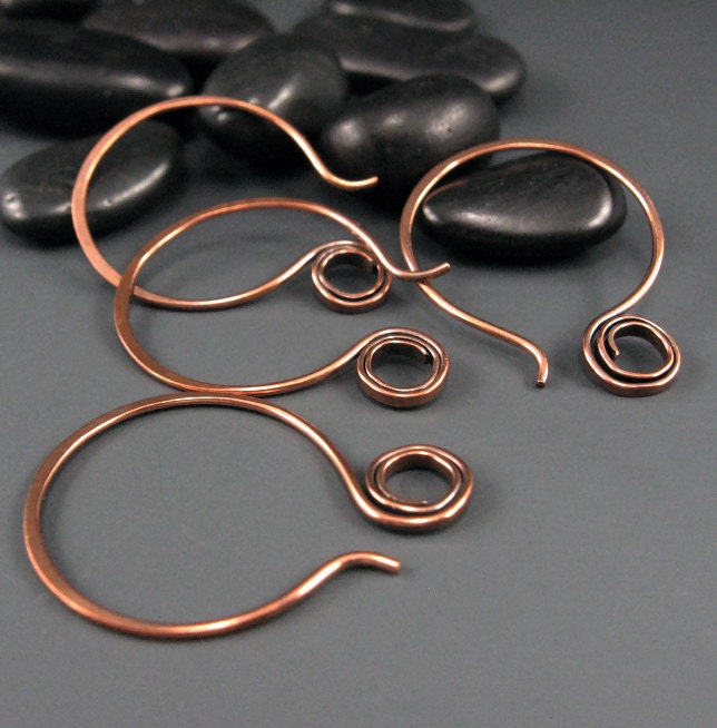 Earwire Findings Copper Round Hoop OX'd Handmade Adesivo De Coracao Para Unha ~ Earwire Findings Copper Round Hoop OX'd Handmade