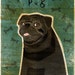 Pug (Black) Print 8 x 10